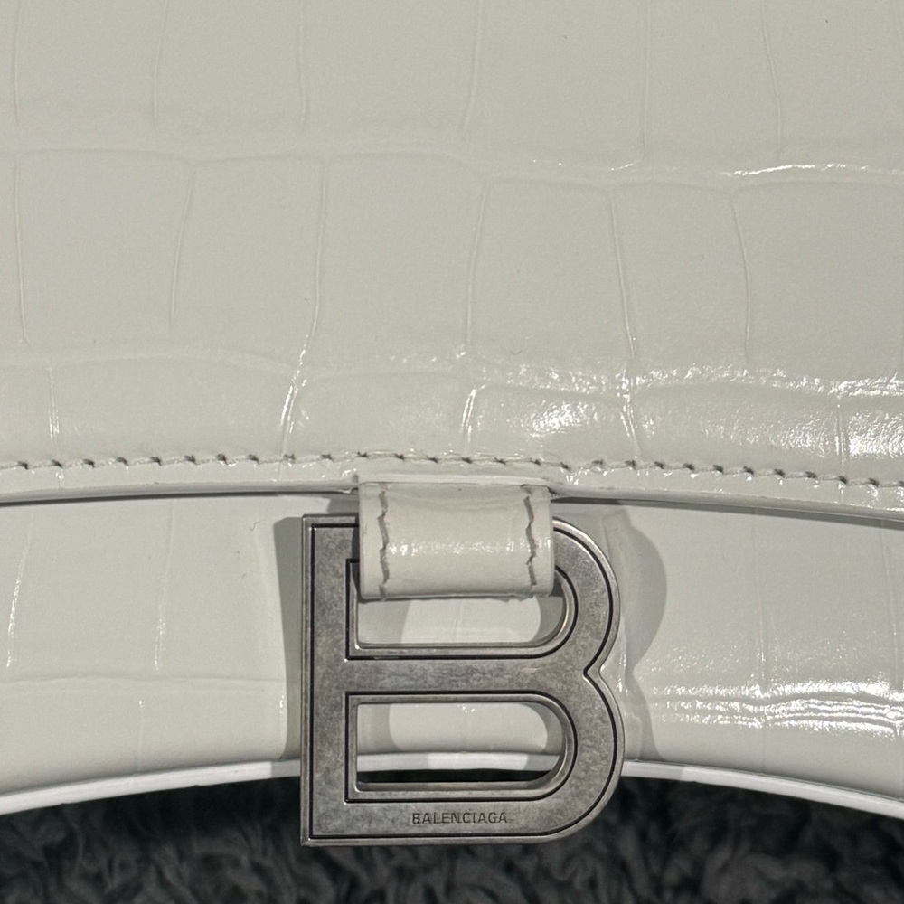 Balenciaga Hourglass Croc Embossed Bag - Picture 3 of 12